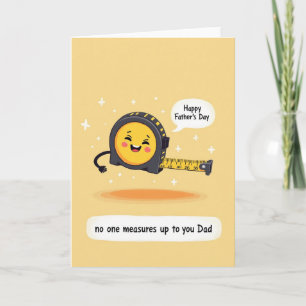 Tarjeta de Medición del Día de los Papás de Dibujo