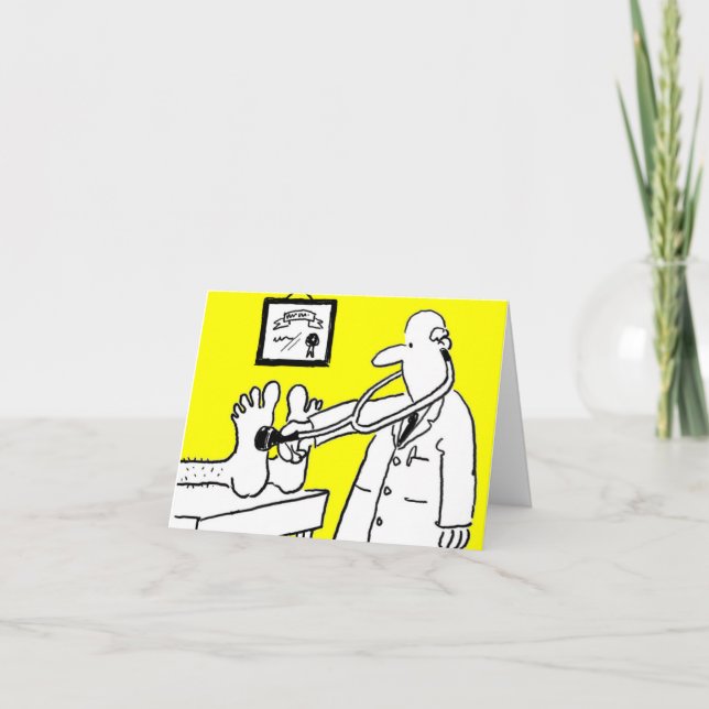 Tarjeta de médico con estetoscopio (Anverso)