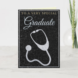 Tarjeta de Médico de Graduado Especial Purpurina P