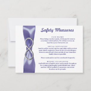 Tarjeta de Medidas de Seguridad Infinito Azul Purp