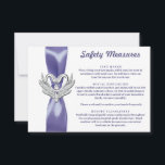 Tarjeta de medidas de seguridad para cisnes morado<br><div class="desc">Proporcione a sus huéspedes todos los protocolos de seguridad y de salud de su boda con esta tarjeta del recinto de guías de seguridad COVID-19 para comunicar toda la información de seguridad a sus huéspedes. Ayude a mantener a sus huéspedes vulnerables seguros y cómodos yendo a su boda con esta...</div>