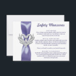Tarjeta de medidas de seguridad para cisnes morado<br><div class="desc">Proporcione a sus huéspedes todos los protocolos de seguridad y de salud de su boda con esta tarjeta del recinto de guías de seguridad COVID-19 para comunicar toda la información de seguridad a sus huéspedes. Ayude a mantener a sus huéspedes vulnerables seguros y cómodos yendo a su boda con esta...</div>