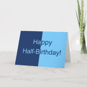 Tarjeta de medio cumpleaños