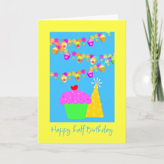 Tarjeta de medio cumpleaños (Anverso)