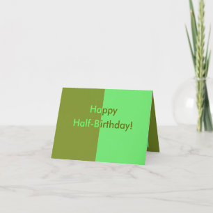 Tarjeta de medio cumpleaños