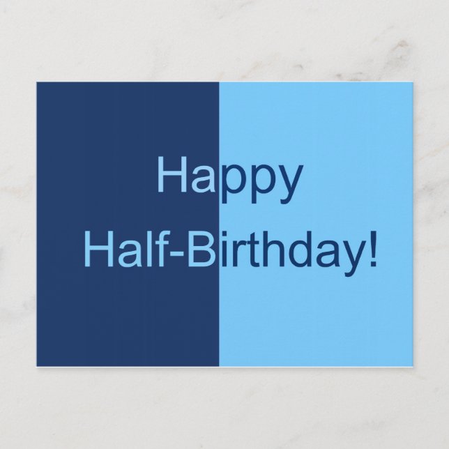 Tarjeta de medio cumpleaños (Anverso)