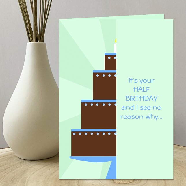 Tarjeta de medio cumpleaños — Torta de medio cumpl (Subido por el creador)