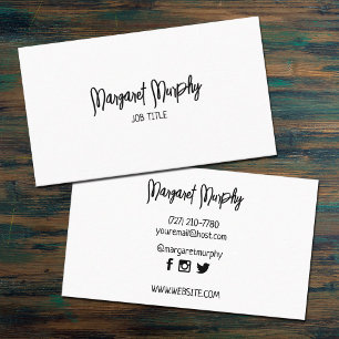 Tarjeta de medios sociales Minimalista para person