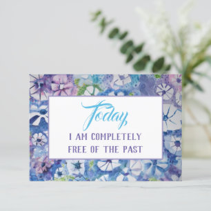 Tarjeta de meditación de afirmación de oración de