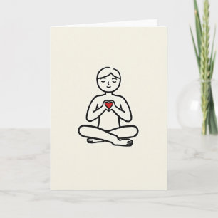 Tarjeta de Meditación de Corazón Simple