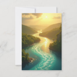 Tarjeta de meditación del río de prosperidad | Sc