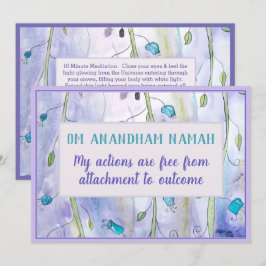 Tarjeta de Meditación Mantra y Afirmación