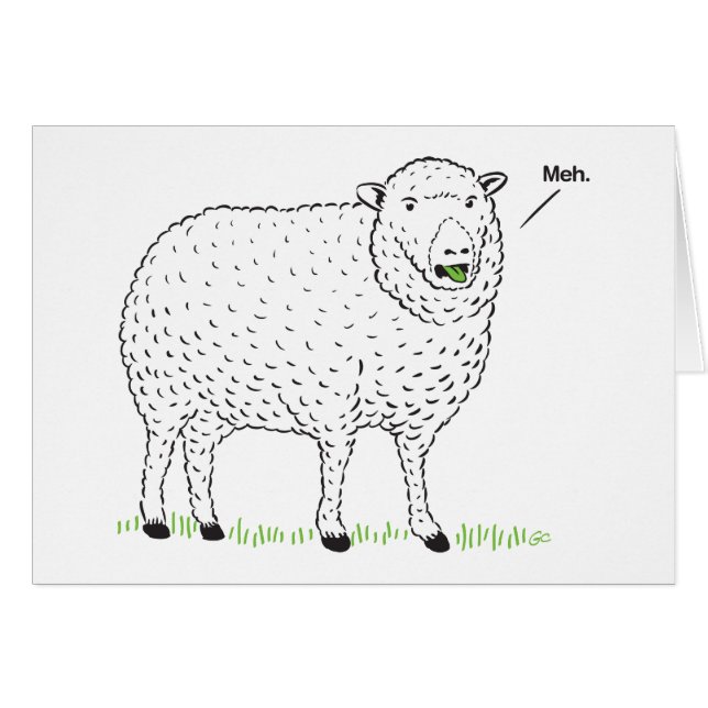 Tarjeta de "Meh" (Anverso (Horizontal))