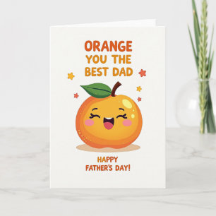 Tarjeta de Mejor Papá Naranja