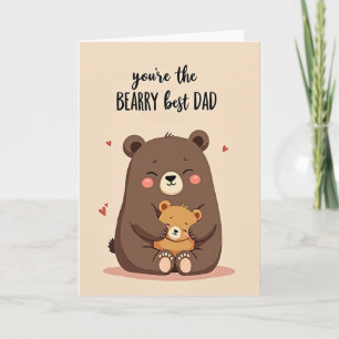 Tarjeta de Mejor Papá Osito Dulce