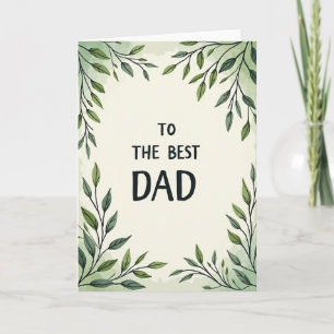 Tarjeta de Mejor Papá Verde Esmeralda