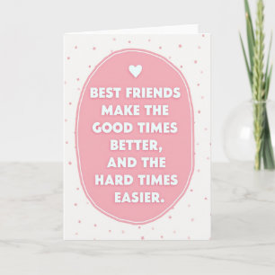 Tarjeta de Mejores Amigos Hacen la Vida Mejor