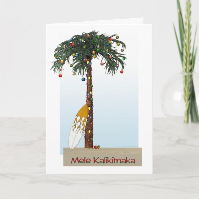 Tarjeta de Mele Kalikimaka (Anverso)