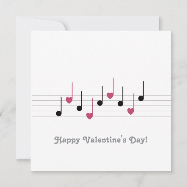 Tarjeta de melodía de amor personalizable (Fusión) (Reverso)