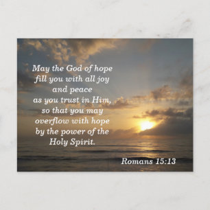 Tarjeta de memoria Biblia Verse Romans 15:13