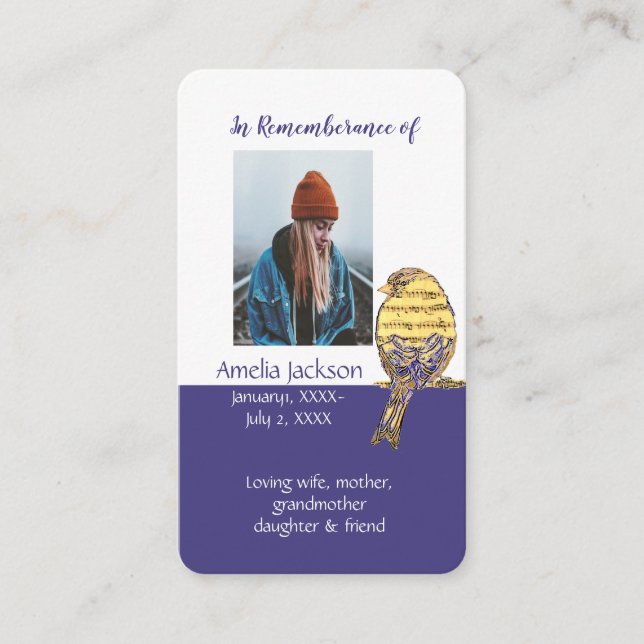 Tarjeta de memoria conmemorativa Christian Song Bi (Anverso)