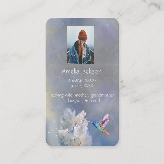 Tarjeta de memoria conmemorativa Flores blancas Hu (Anverso)