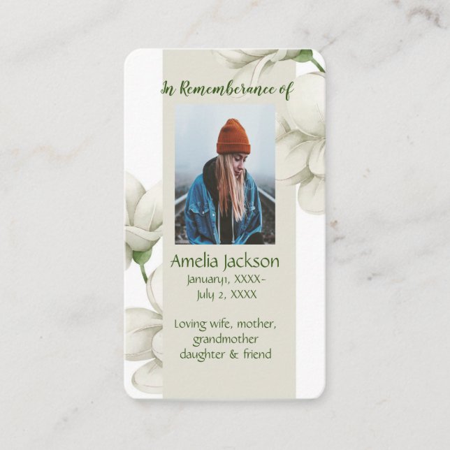 Tarjeta de memoria conmemorativa Flores de jardín  (Anverso)