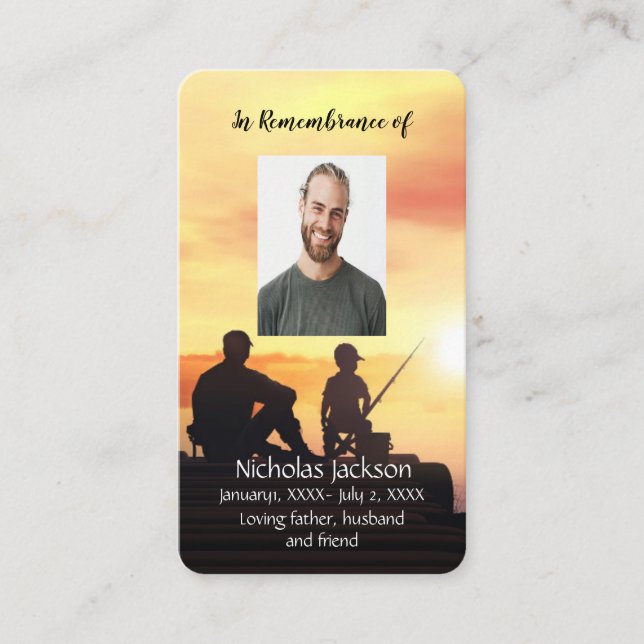 Tarjeta de memoria conmemorativa padre hijo pescad (Anverso)