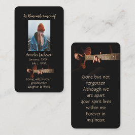 Tarjeta de memoria cristiana memorial guitarra mus