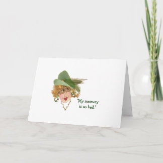 Tarjeta de memoria de cumpleaños retrasada humorís