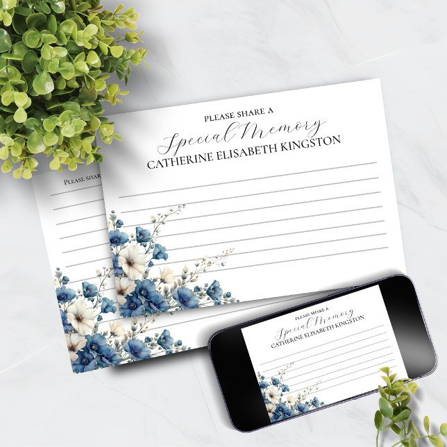 Tarjeta de memoria Dusty Blue and White Funeral Me (Subido por el creador)