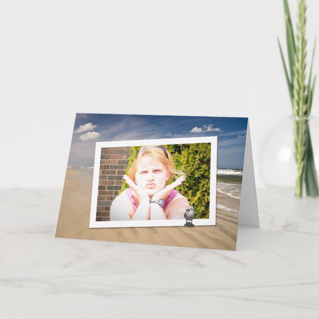 Tarjeta de memoria fotográfica de vacaciones en la (Anverso)