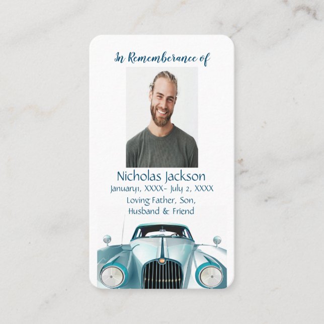 Tarjeta de memoria memorial Vehículo de coches de  (Anverso)