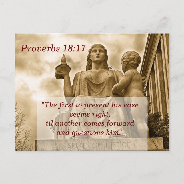 Tarjeta de memoria Proverbs 18 17 Scripture (Anverso)