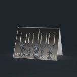 Tarjeta de Menorah Jánuca del baile<br><div class="desc">Diseño temático original de Jánuca basado en un sistema de esculturas.</div>
