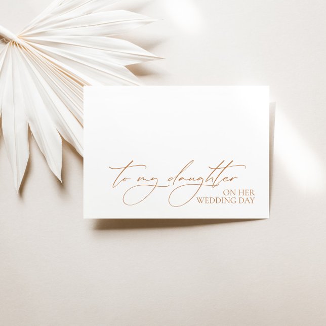 Tarjeta de mensaje "A mi hija en el día de su boda (Subido por el creador)