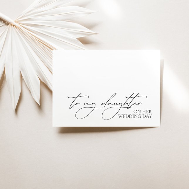 Tarjeta de mensaje "A mi hija en el día de su boda (Subido por el creador)
