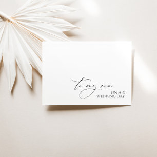 Tarjeta de mensaje "A mi hijo en el día de su boda