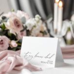 Tarjeta de mensaje "A mi papá extra en mi día de b<br><div class="desc">Marque el campo "Marca de logotipo y creador independiente" y marque la casilla si no desea que el logotipo aparezca en la tarjeta. Diseñado para coordinar con para la Colección Invitación a Boda "Chloe". Vea el enlace de la colección en esta página para ver todos los elementos coincidentes de este...</div>