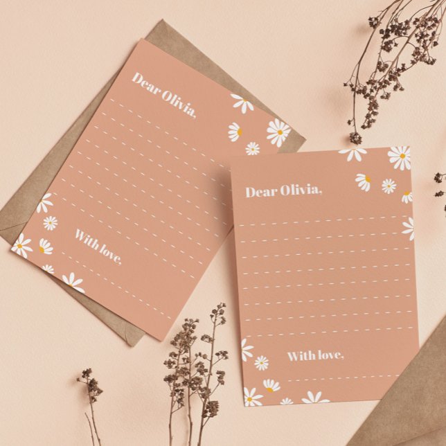 Tarjeta de mensaje Boho Daisy Birthday Time Capsul (Subido por el creador)