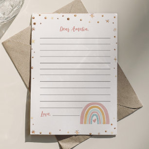 Tarjeta de mensaje Boho Rainbow Time Capsul Note