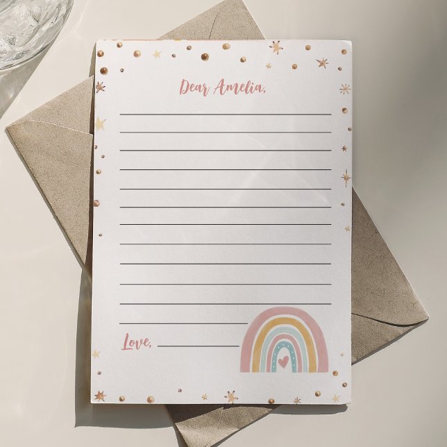 Tarjeta de mensaje Boho Rainbow Time Capsul Note (Subido por el creador)