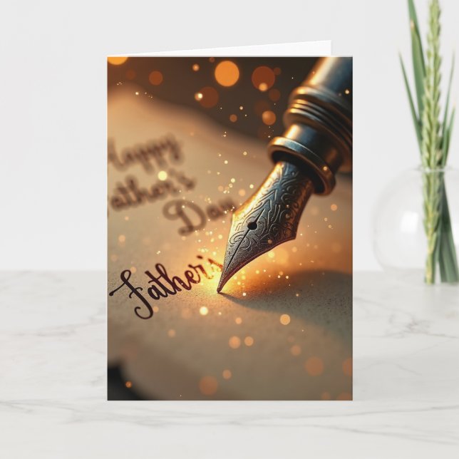 Tarjeta de Mensaje Caluroso del Día del Padre (Anverso)