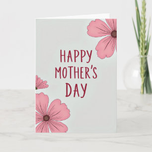 Tarjeta de Mensaje Carmesí Floral