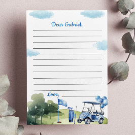 Tarjeta de mensaje Classic Golf Boy Time Capsule N