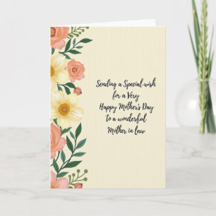 Tarjeta de Mensaje con Letra Floral