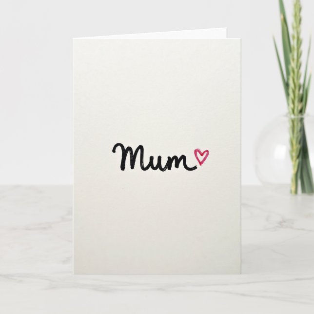 Tarjeta de mensaje conmovedor de Mamá Dulce Corazó (Anverso)