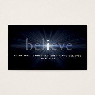 Tarjeta de mensaje cristiana "Believe"