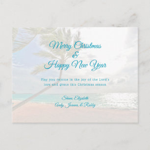 Tarjeta de mensaje cristiano de Navidad y Año Nuev