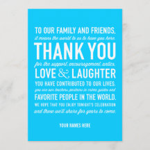 Tarjeta de mensaje de agradecimiento de recepción 